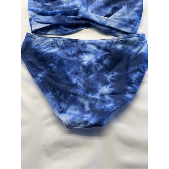 Abercrombie Kids 2 Piece Bikini Girls 11/12 Blue Tie Dye Design New w/Tags - Picture 8 of 8
